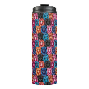 "Neon Mane Madness" Thermosbecher