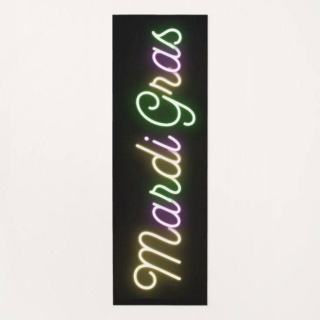 Neon Mardi Gras Yogamatte (Vorderseite)