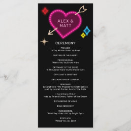 Neon Marquee Sign Las Vegas Wedding Programm