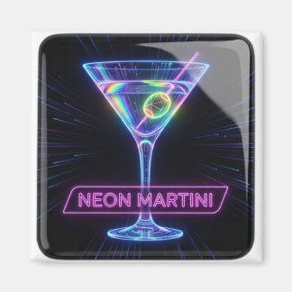 Neon-Martini-Glanz Magnet