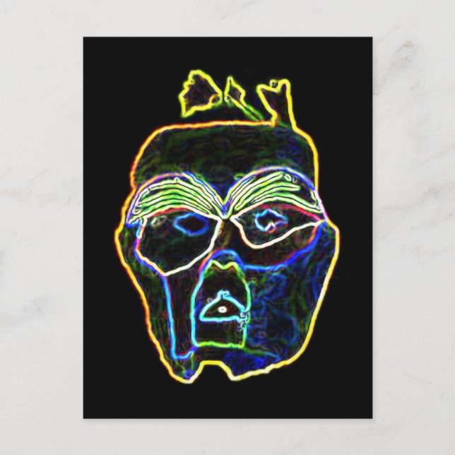 Neon Mask Postkarte (Vorderseite)