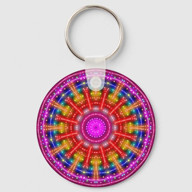 Neon Medallion Schlüsselanhänger (Vorderseite)