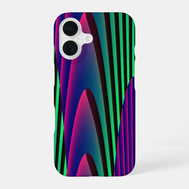 Neon-Meere iPhone 16 Hülle (Rückseite)