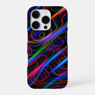 Neon Mehrfarbige Kurvenlinien -COOL iPhone 16 Pro Hülle