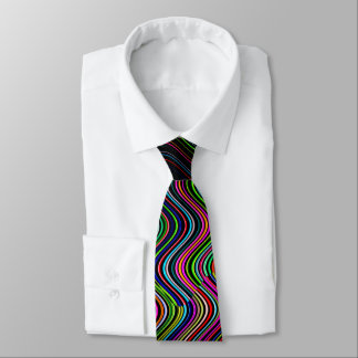 Neon-Mehrfarbige-Kurvenlinien-Muster -COOL Krawatte