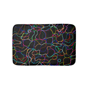 Neon-Mehrfarbiges Kurvenlinienmuster -COOL Badematte