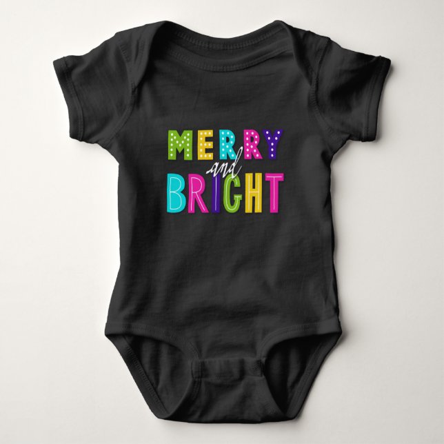 Neon Merry und Bright Baby Strampler (Vorderseite)