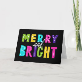 Neon Merry und Bright Feiertagskarte