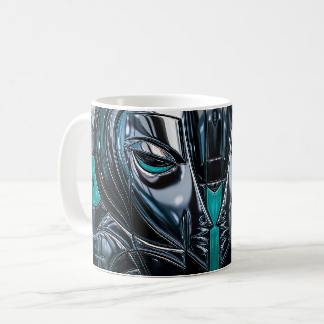 Neon-Metall-Muse Kaffeetasse (Vorderseite Links)