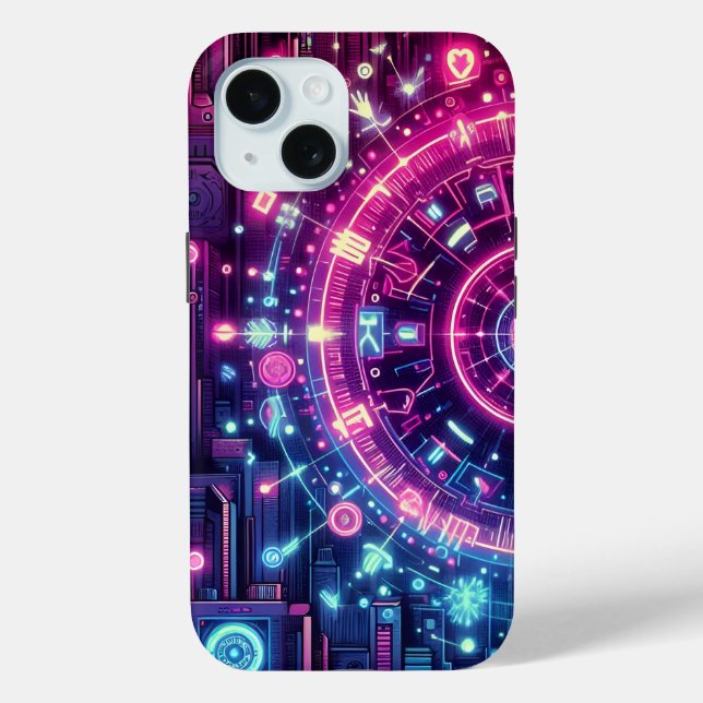 Neon Metropolis Case-Mate iPhone Hülle (Rückseite)