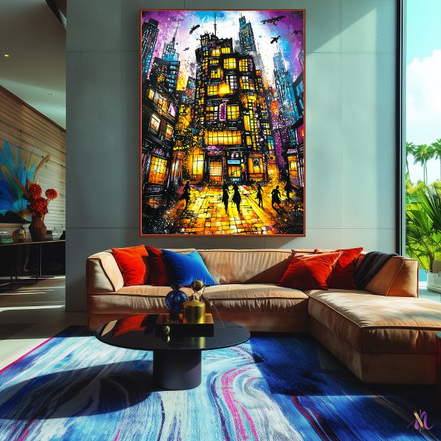 Neon Metropolis - Surreal Urban Nightscape Poster (Von Creator hochgeladen)