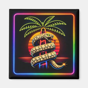 Neon Miami Nights Diamant Luxus  Magnet