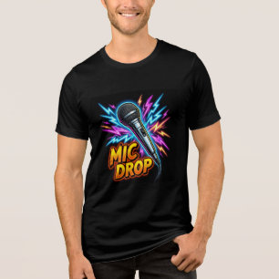 Neon Mic Drop Live-Musik-Energie Tri-Blend Shirt