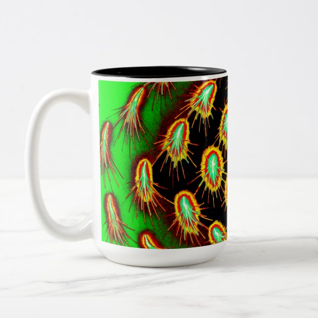 Neon Microburst Pattern Mug Zweifarbige Tasse (Links)