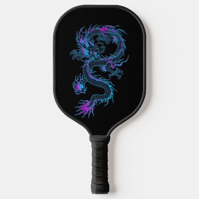 Neon Mighty Dragon Pickleball Schläger (Vorderseite)