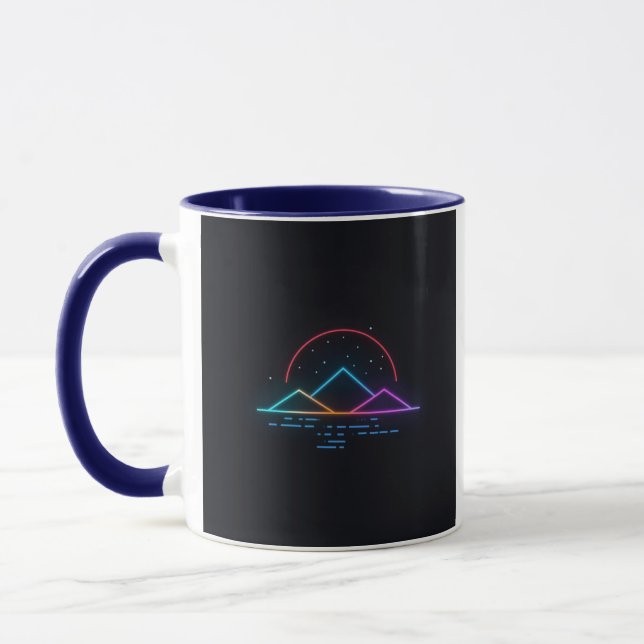 Neon-Minimalistisches Winter-Ästhetik-Design Tasse (Links)