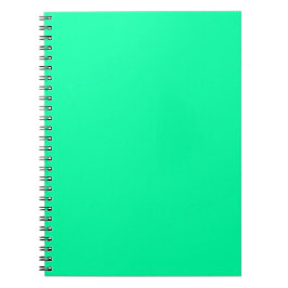 Neon Mint Einfarbig Minimalistisch Notizblock
