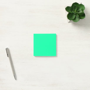 Neon Mint Einfarbig Minimalistisch Post-it Klebezettel