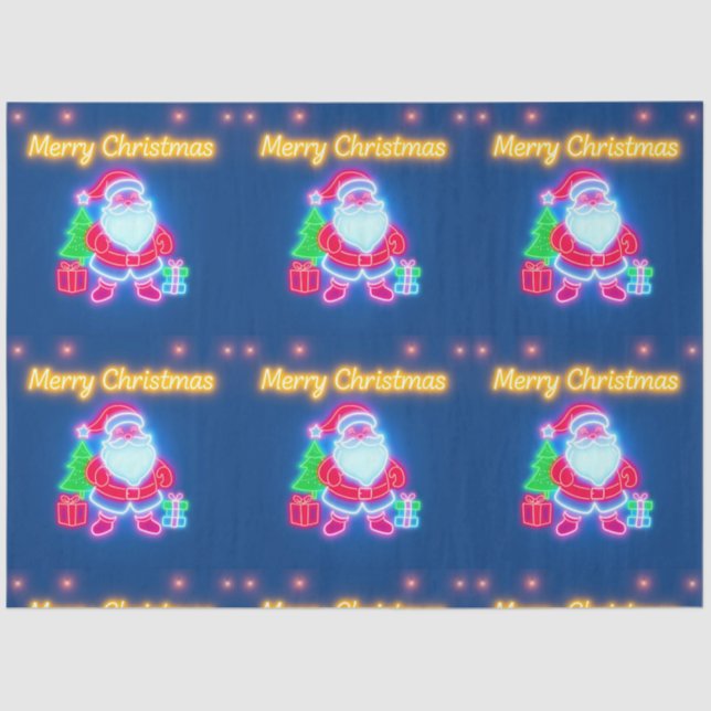 Neon Modern Christmas Holiday Collection Seidenpapier (Vorderseite)