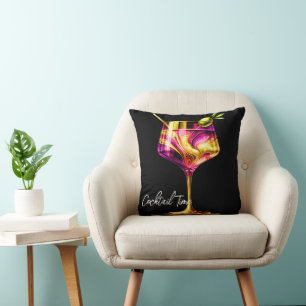 Neon Modern Party Time Personalisiert Kissen