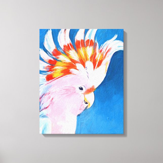 Neon Mohawk - Pink Cockatoo Leinwanddruck (Vorderseite)