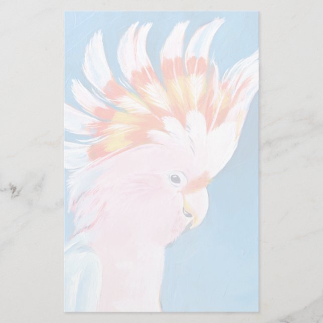 Neon Mohawk - Rosa Cockatoo Briefpapier (Vorderseite)