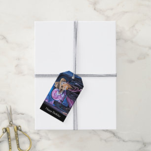 Neon-Mond-Gemälde von Alfred Fox Geschenkanhänger