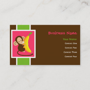 Neon Monkey Business Cards Visitenkarte