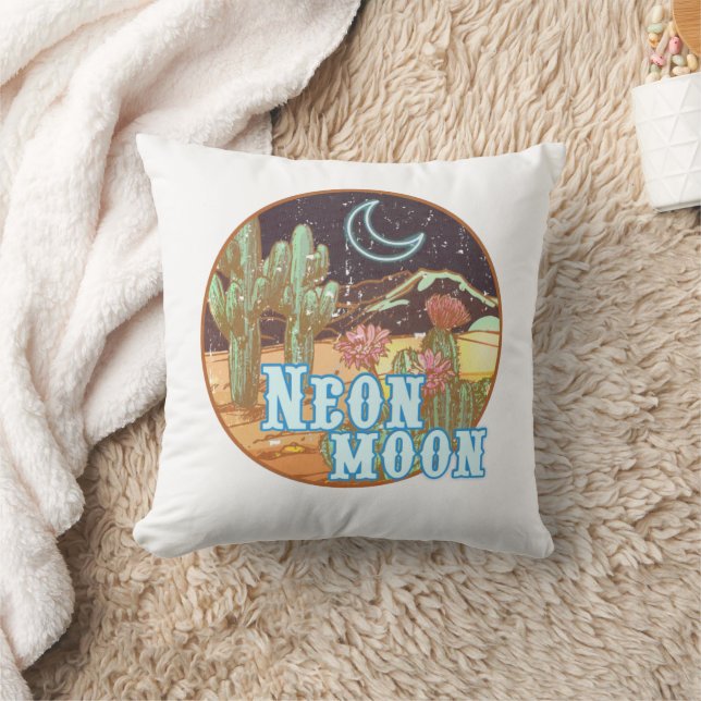 Neon Moon Retro Western Kissen (Decke)