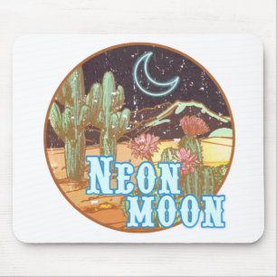 Neon Moon Retro Western Mousepad