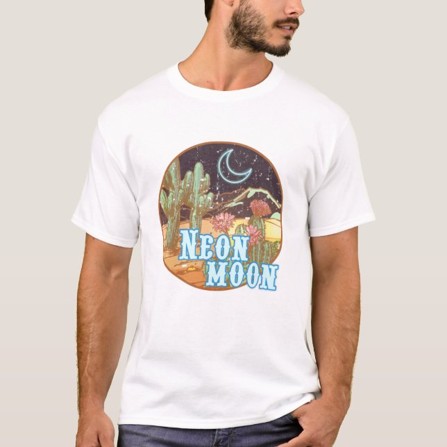 Neon Moon Retro Western T-Shirt (Vorderseite)
