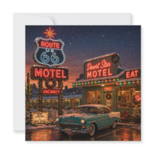 Neon-Motel Route 66 Weihnachtsgrüße