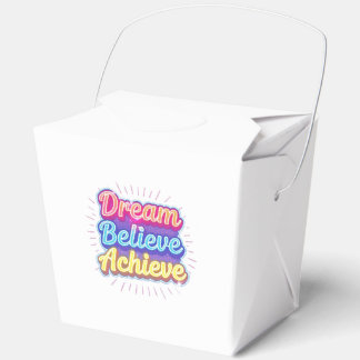 Neon-Motivationszitat 'Träume glauben erreichen' Geschenkschachtel