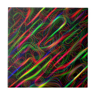 Neon Multicolored Lines Fliese