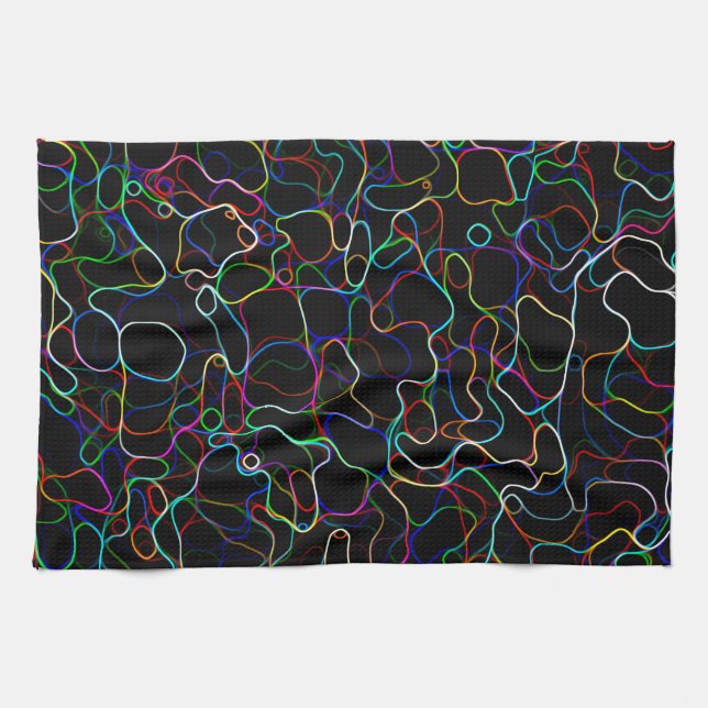 Neon-Multifarben-Linien Geschirrtuch (Horizontal)
