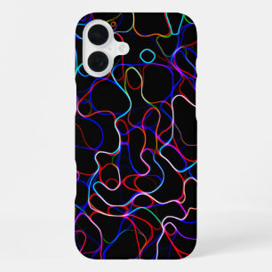 Neon-Multifarben-Linien iPhone 16 Plus Hülle