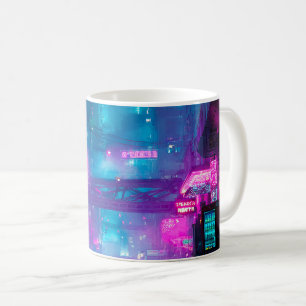 Neon nach Mitternacht Kaffeetasse