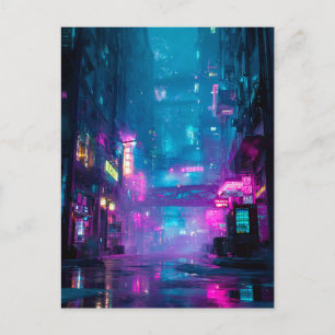 Neon Nach Mitternacht Postkarte