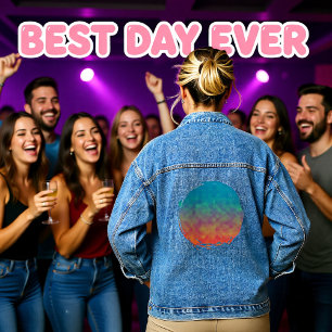 Neon Nachglühen Jeansjacke