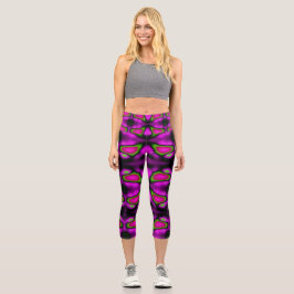 Neon-Nächte Capri Leggings