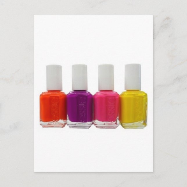 Neon Nail Polish Postkarte (Vorderseite)