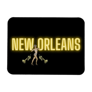 Neon New Orleans & Vintage-Schönheitsmagnet Magnet