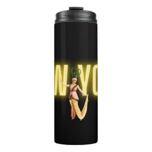 Neon New York & Vintage-Schönheiten Thermosbecher
