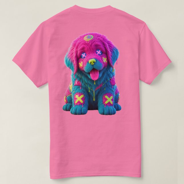 Neon Newf-Meltdown T-Shirt (Design Rückseite)