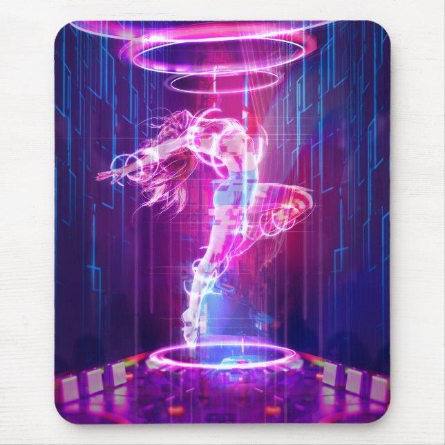 Neon Night Club Dancer Mousepad (Vorne)