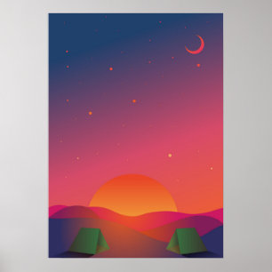 Neon Night Sky Neon Artist Neon Led Signs Neon Gal Poster