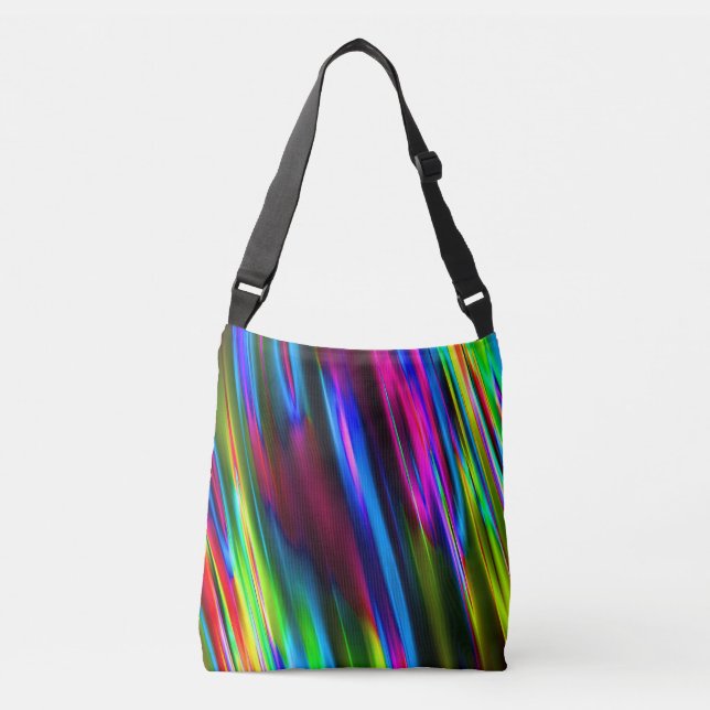 Neon Nights Crossbody Tote Bag Tragetaschen Mit Langen Trägern (Vorderseite)