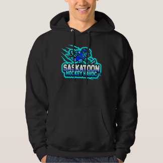 Neon Nights Hockey Havoc in Saskatoon Hoodie
