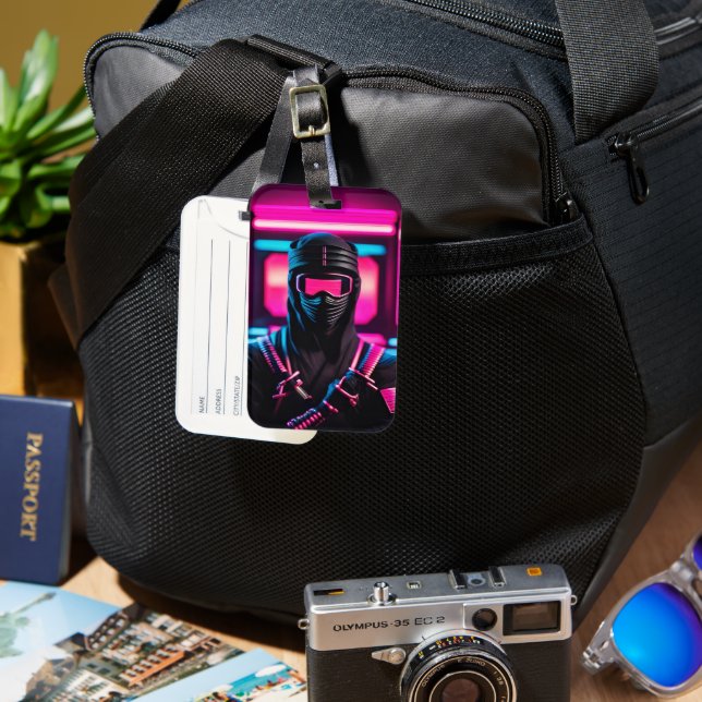 Neon Ninja Gepäckanhänger (Vorderseite & Rückseite)