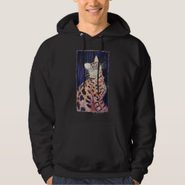 Neon Noir Bengal Cat Hoodie